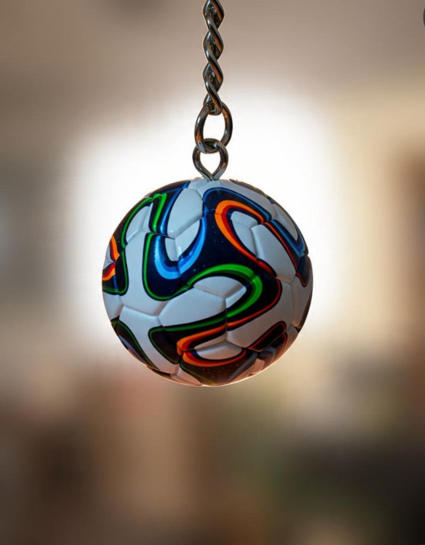 Brazil soccer ball keychain