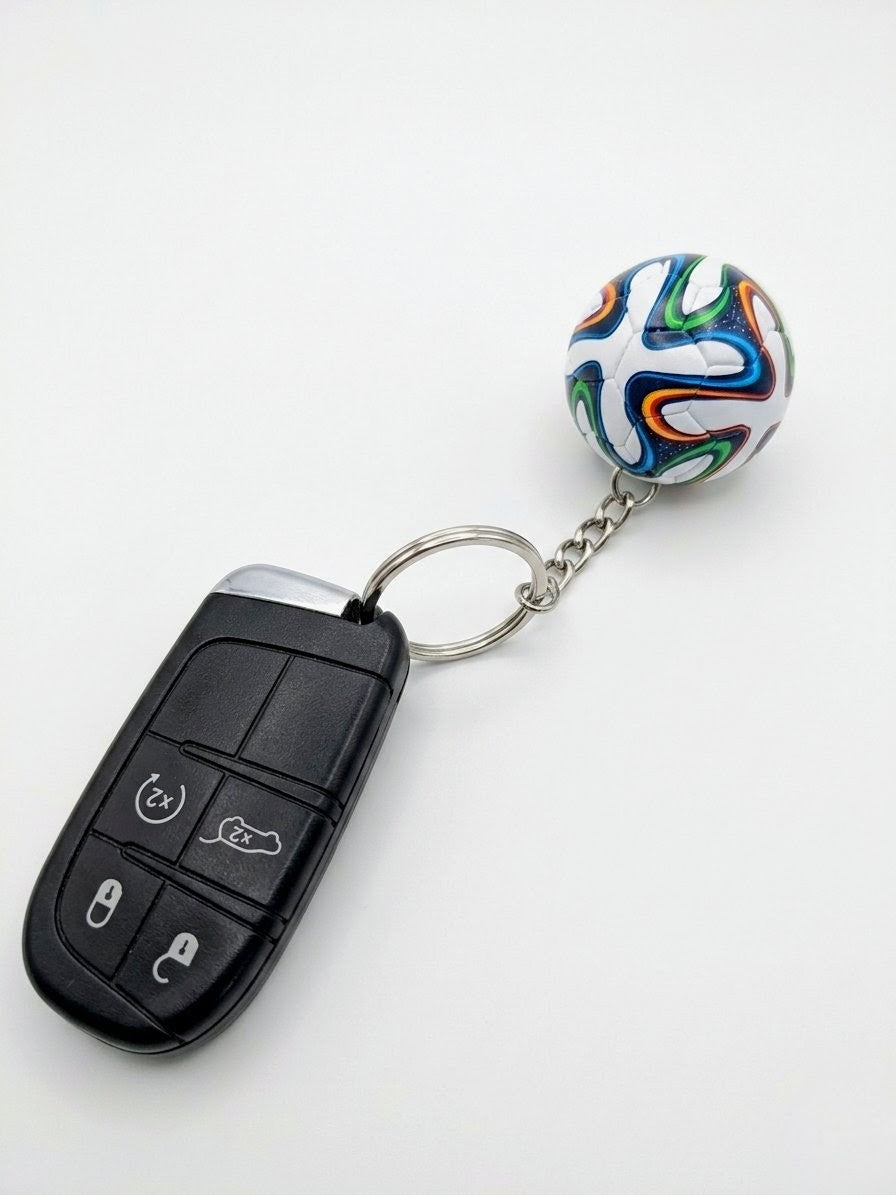 Brazil soccer ball keychain